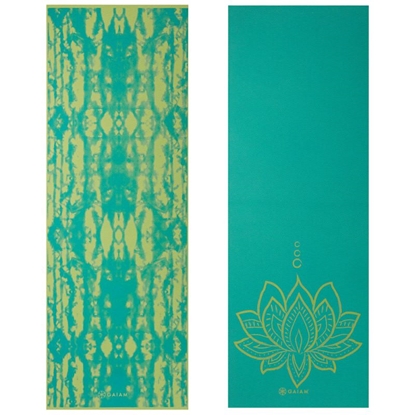 Attēls no Double-sided Vingrošanas paklājiņš GAIAM Turquoise Lotus 6 MM 62344