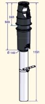 Изображение Dūmvads koaksiālais vertikālais D60/100, DY928