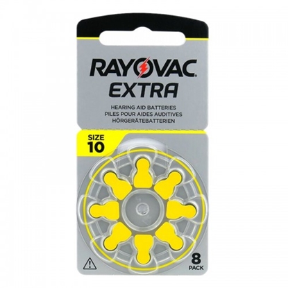 Picture of Dzirdes aparāta baterija | izmērs 10 | 1.45V Rayovac Extra Advanced Zn-Air PR70 iepakojumā 8 gb.