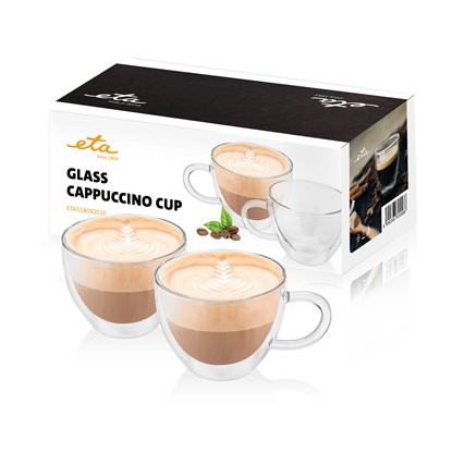 Attēls no ETA | Cappuccino glasses | ETA518092010 | For coffee | 2 pc(s) | Dishwasher proof