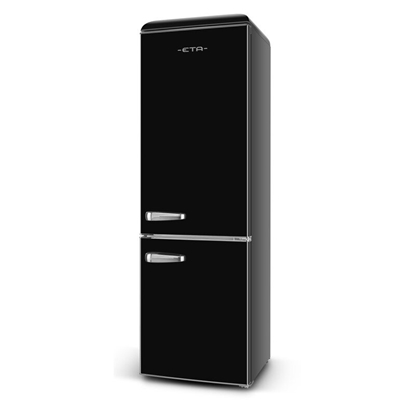 Изображение ETA | Refrigerator | ETA253290020E Storio retro | Energy efficiency class E | Free standing | Combi | Height 192 cm | Fridge net capacity 216 L | Freezer net capacity 84 L | 41 dB | Black