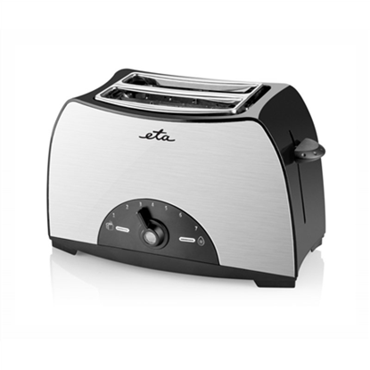 Attēls no ETA | Toaster | ETA216690000 | Power 800 W | Number of slots 2 | Housing material Stainless steel, plastic | Black / Stainless Steel