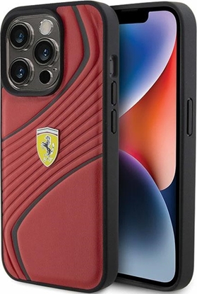 Изображение Ferrari Ferrari FEHCP15LPTWR iPhone 15 Pro 6.1" czerwony/red hardcase Twist Metal Logo