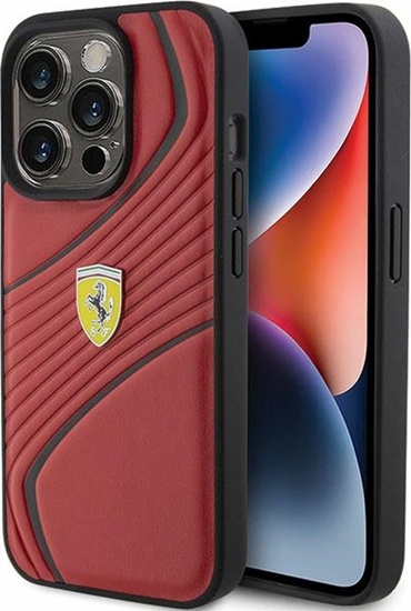 Picture of Ferrari Ferrari FEHCP15LPTWR iPhone 15 Pro 6.1" czerwony/red hardcase Twist Metal Logo