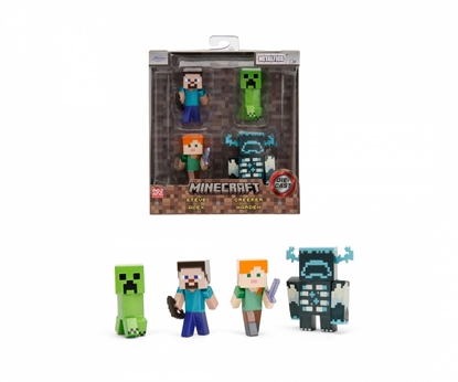 Attēls no Figurka Jada Toys Minecraft - Zestaw czterech metalowych figurek kolekcjonerskich (3262001)