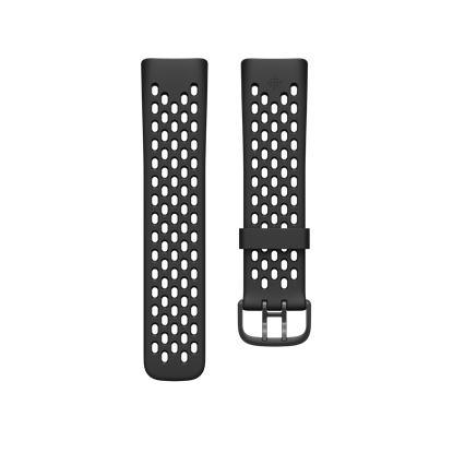 Attēls no Fitbit | Charge 5 Sport Band, Black - Small | Flexible, Durable Silicone Material; Aluminium, Plastic | Sweat-resistant