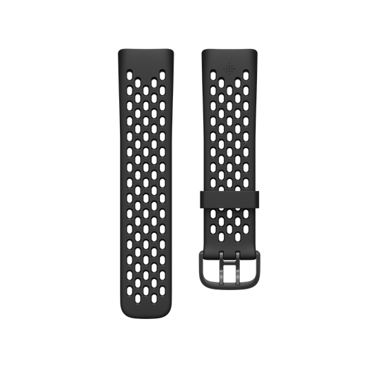 Picture of Fitbit | Charge 5 Sport Band, Black - Small | Flexible, Durable Silicone Material; Aluminium, Plastic | Sweat-resistant