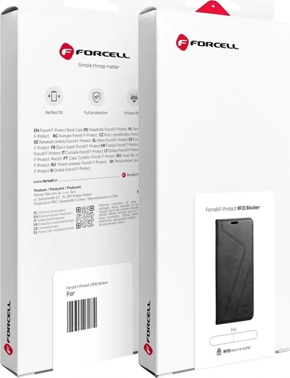 Изображение ForCell FORCELL F-PROTECT RFID Blocker Book kabura do XIAOMI Redmi 12c czarny