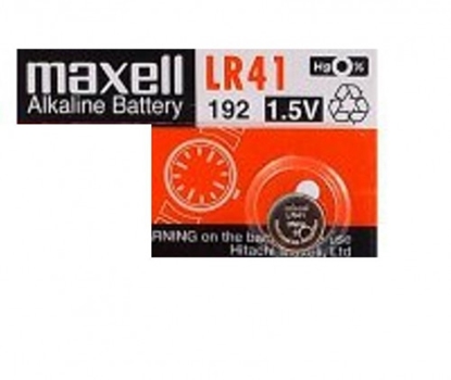 Attēls no G3 baterijas 1.5V Maxell Alkaline LR41/192 iepakojumā 1 gb.