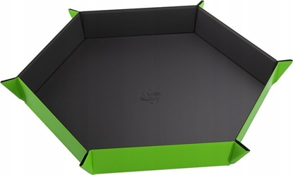 Picture of Gamegenic Gamegenic: Magnetic Dice Tray - Hexagonal - Black/Green