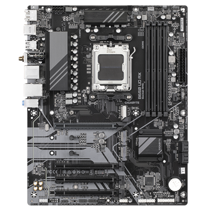 Attēls no Gigabyte B650 UD AX | Processor family AMD Ryzen | Processor socket AM5 | DDR5 | Number of SATA connectors 4