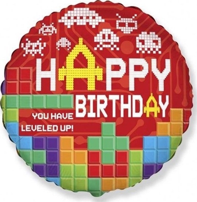 Attēls no GoDan Balon foliowy Happy Birthday Bricks FX 46cm