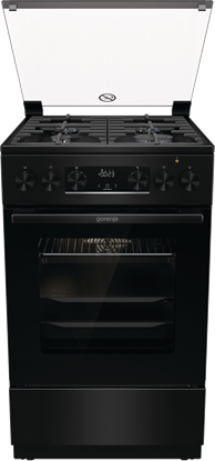 Picture of Gorenje | Cooker | MEKS5141B | Hob type  Gas | Oven type Electric | Black | Width 50 cm | Depth 59.4 cm | 70 L