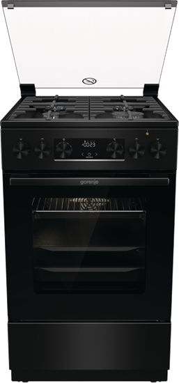 Picture of Gorenje | Cooker | MEKS5141B | Hob type  Gas | Oven type Electric | Black | Width 50 cm | Depth 59.4 cm | 70 L