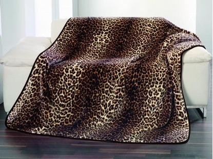 Изображение Gozze Gzze, Koc Cashmere Feeling wzór LEOPARD, 150x200 cm, kol.brązowy