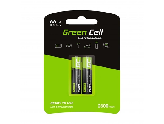 Picture of Green Cell 2x AA HR6 Batteries 2600mAh