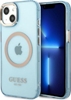 Picture of Guess Guess GUHMP13MSPLG iPhone 13 6,1" szary/grey hard case Silicone Logo Plate MagSafe NoSize