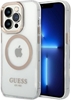 Picture of Guess Guess GUHMP13MSPLG iPhone 13 6,1" szary/grey hard case Silicone Logo Plate MagSafe NoSize