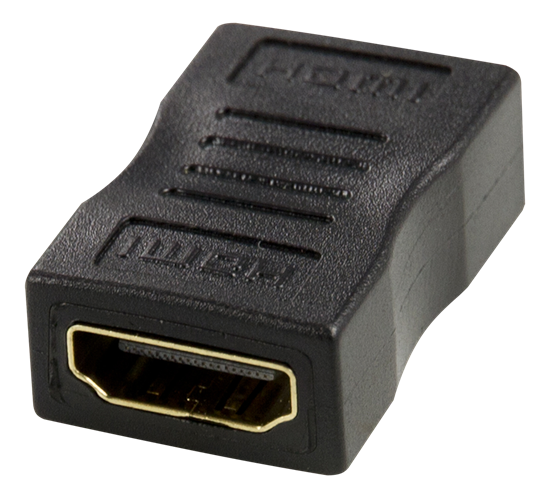 Picture of HDMI adapteris DELTACO paauksuotos jungtys, 4K UHD, juodas / HDMI-12-K / 00100025