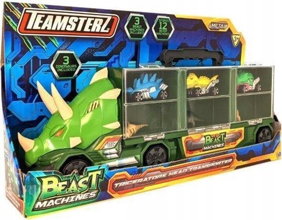 Изображение HTI Transporter auto Triceratops DINO z autkami wyścigowymi Beast Machines TEAMSTERZ 1417473 p12