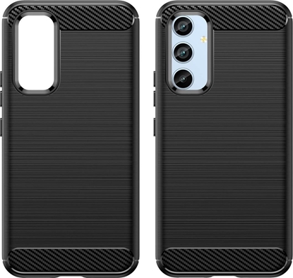 Изображение Hurtel Carbon Case etui do Samsung Galaxy A54 5G elastyczny silikonowy karbonowy pokrowiec niebieskie