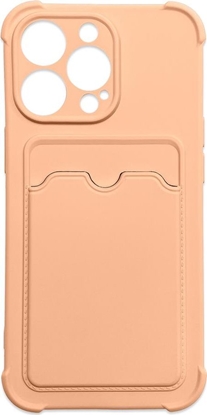 Picture of Hurtel Card Armor Case etui pokrowiec do iPhone 11 Pro Max portfel na kartę silikonowe pancerne etui Air Bag różowy