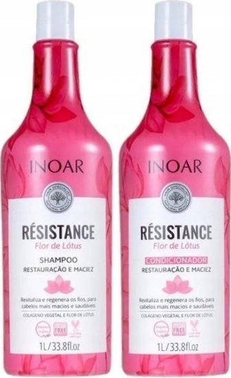 Picture of Inoar INOAR Resistance Flor de Lotus Duo Kit - plaukus drėkinantis priemonių rinkinys 2x1000 ml