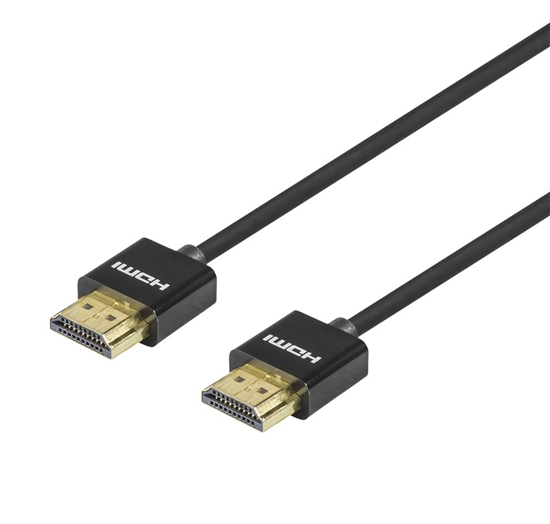 Picture of Itin plonas HDMI laidas DELTACO 4K UHD, 2m, juodas / 00100018