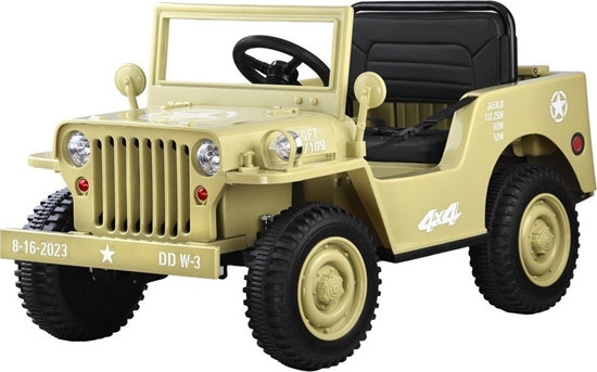 Изображение Jokomisiada Auto na akumulator wojskowy Willys 4x4 + pilot