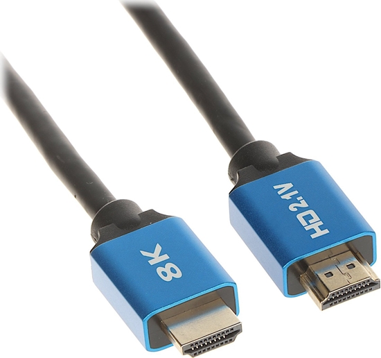 Изображение Kabel HDMI - HDMI 0.5m czarny (HDMI-0.5-V2.1)