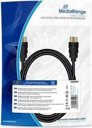 Attēls no Kabel MediaRange HDMI - HDMI 2m czarny (MRCS196)