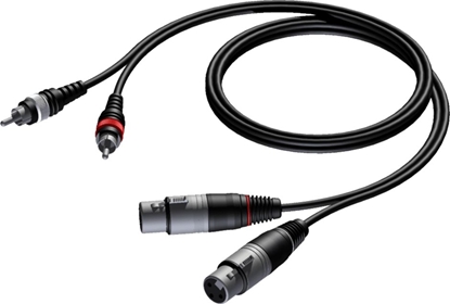 Picture of Kabel Procab XLR x2 - RCA (Cinch) x2 1.5m czarny (CAB705/1.5)