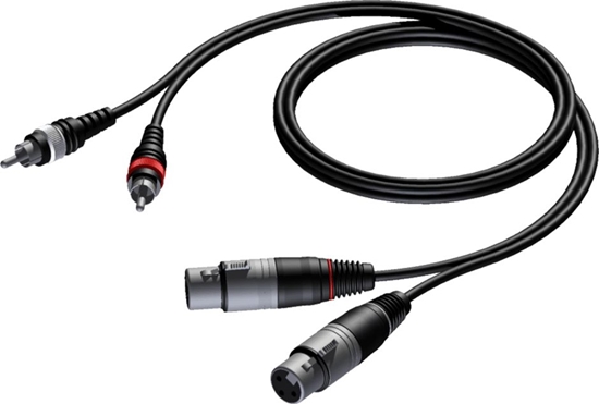 Picture of Kabel Procab XLR x2 - RCA (Cinch) x2 1.5m czarny (CAB705/1.5)