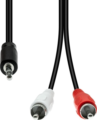 Attēls no Kabel ProXtend Mini-Jack 3-Pin to 2 x RCA Cable M-M Black 1M