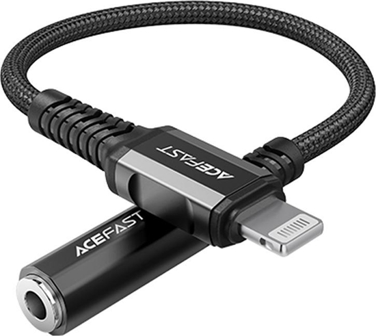 Изображение Kabel USB Acefast Lightning - mini Jack 3.5 mm 0.2 m Czarny (6974316280569)