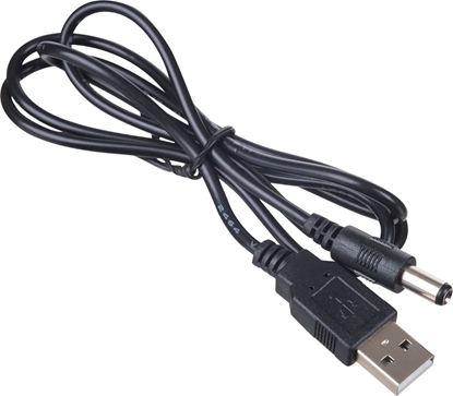 Изображение Kabel USB Akyga USB-A - DC 5.5 x 2.5 mm 0.8 m Czarny (AK-DC-04)