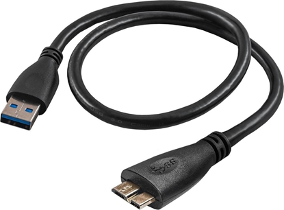 Attēls no Kabel USB Akyga USB-A - microUSB 0.5 m Czarny (AK-USB-26)