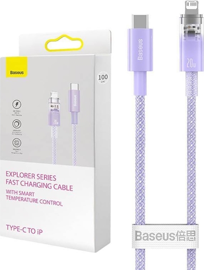 Picture of Kabel USB Baseus USB-C - Lightning 1 m Fioletowy (CATS010205)