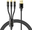 Picture of Kabel USB Mcdodo USB-A - USB-C + micro-B + Lightning 1.2 m Czarny (CA-3330)