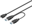 Picture of Kabel USB PremiumCord 2x USB-A - micro-B 0.3 m Czarny (ku3y01)