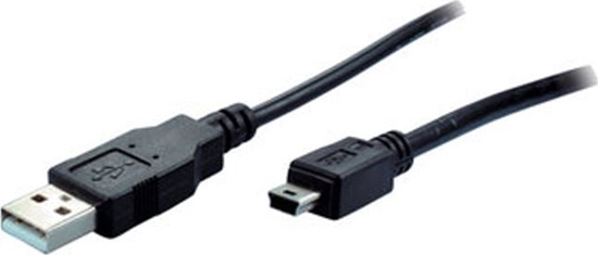 Изображение Kabel USB S-Conn USB A/B 2m kabel USB USB 2.0 Mini-USB B Czarny