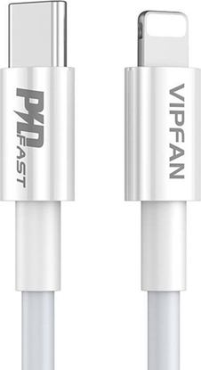 Изображение Kabel USB Vipfan USB-C - Lightning 1 m Biały (P01LT-1m)