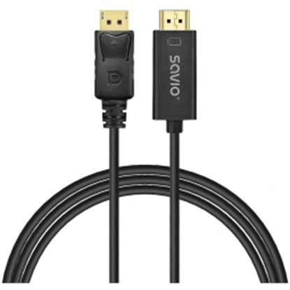 Attēls no Kabelis Savio DisplayPort - HDMI 1.5m