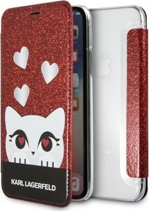 Attēls no Karl Lagerfeld Etui Karl Lagerfeld KLFLBKPXVDCRE Apple iPhone XS/X red/czerwony book Valentine