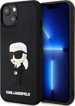 Picture of Karl Lagerfeld Etui Karl Lagerfeld KLHCP14M3DRKINK Apple iPhone 14 Plus czarny/black hardcase Rubber Ikonik 3D