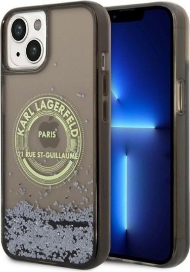 Изображение Karl Lagerfeld Etui Karl Lagerfeld KLHCP14MLCRSGRK Apple iPhone 14 Plus czarny/black hardcase Liquid Glitter RSG