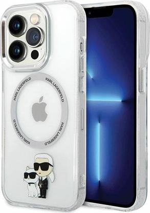 Picture of Karl Lagerfeld Etui Karl Lagerfeld KLHMP13LHNKCIT Apple iPhone 13 Pro hardcase transparent Iconic Karl&Choupette Magsafe