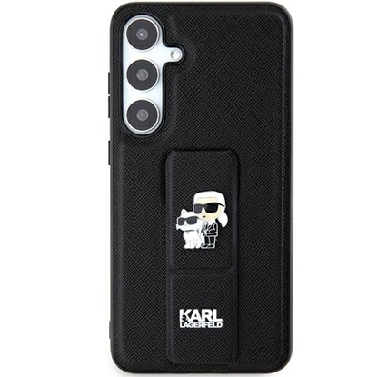 Attēls no Karl Lagerfeld Gripstand Saffiano Karl&Choupette Pins for Samsung Galaxy S24 Ultra (KLHCS24LGSAKCPK)