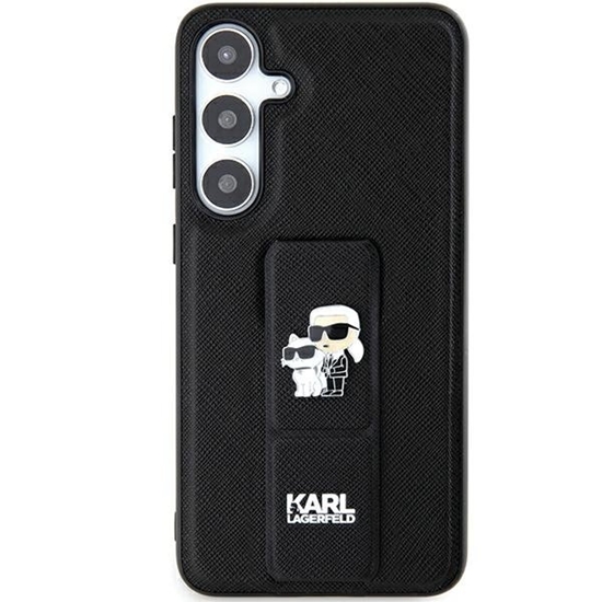 Изображение Karl Lagerfeld Gripstand Saffiano Karl&Choupette Pins for Samsung Galaxy S24 Ultra (KLHCS24LGSAKCPK)