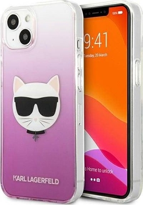 Picture of Karl Lagerfeld Karl Lagerfeld KLHCP13SCTRP iPhone 13 mini 5,4" hardcase różowy/pink Choupette Head